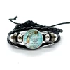 Alice In Wonderland Wonderland Garden Leather Bracelet Cartoon Glass Cabochon Button Multilayer Bangles Wristband Gift 4