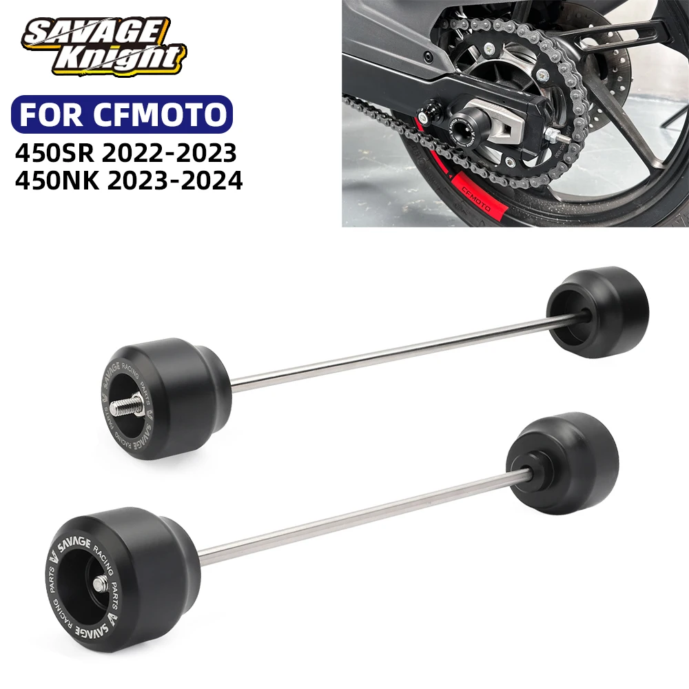 

450SR Wheel Fork Slider For CFMOTO 450SR 450 SR 450NK 450SS Accessories Front Rear Wheel Axle Fork Crash Slider Wheel Protector