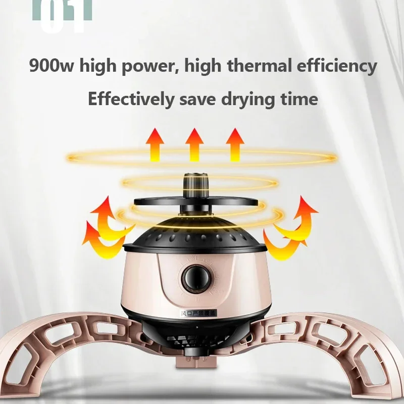 220V 900W Portable Electric Clothes Dryer Portable Travel Mini Shoes Dryer Machine Dryer For Apartments Electric Clothes Drying 3
