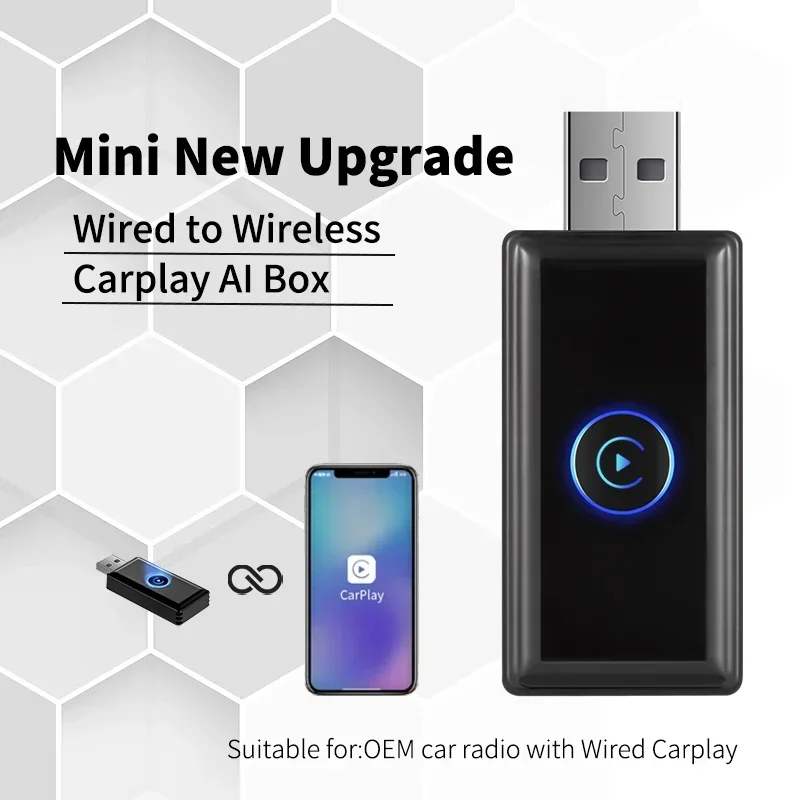 Car Mini AI Box for Apple Carplay Wireless Adapter Car OEM