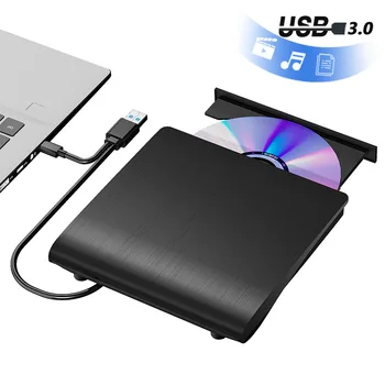 USB 3.0 USB C External CD/DVD RW Drive Read Burner Portable DVD Player Optical Drives For Laptop PC Windows 11 10 Linux OS Mac 1