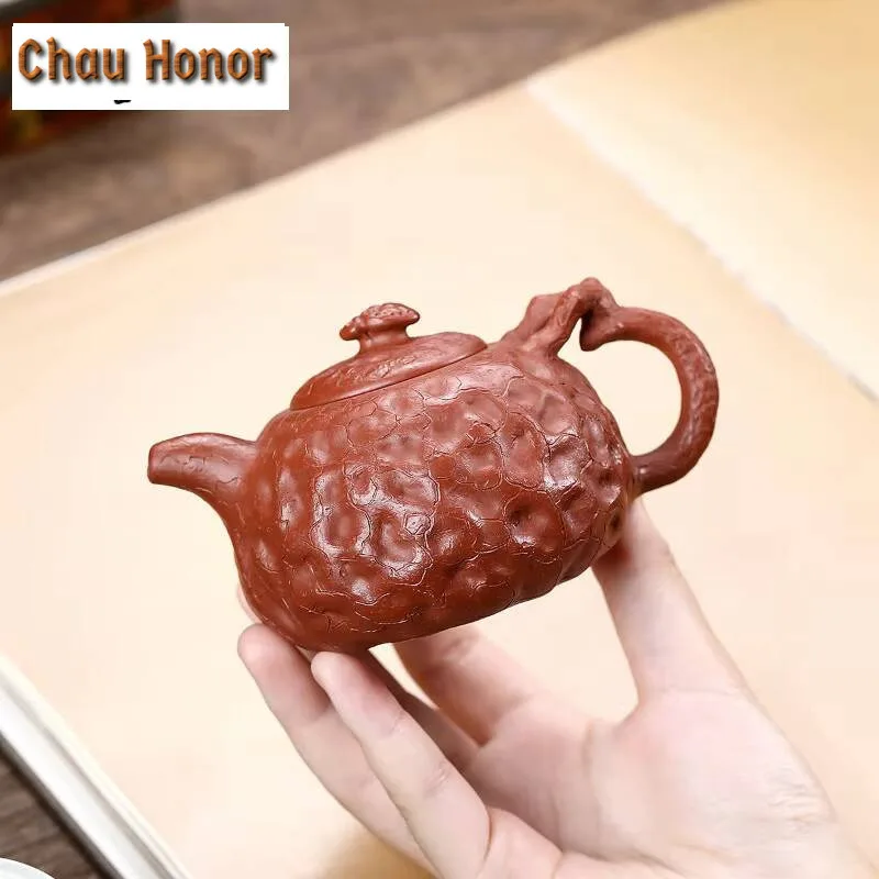 180ml Authentic Yixing Purple Clay Teapot Handmade Gongchun Pot Raw Ore Downhill Mud Kettle With Infuser Zisha Teaset Accessorie