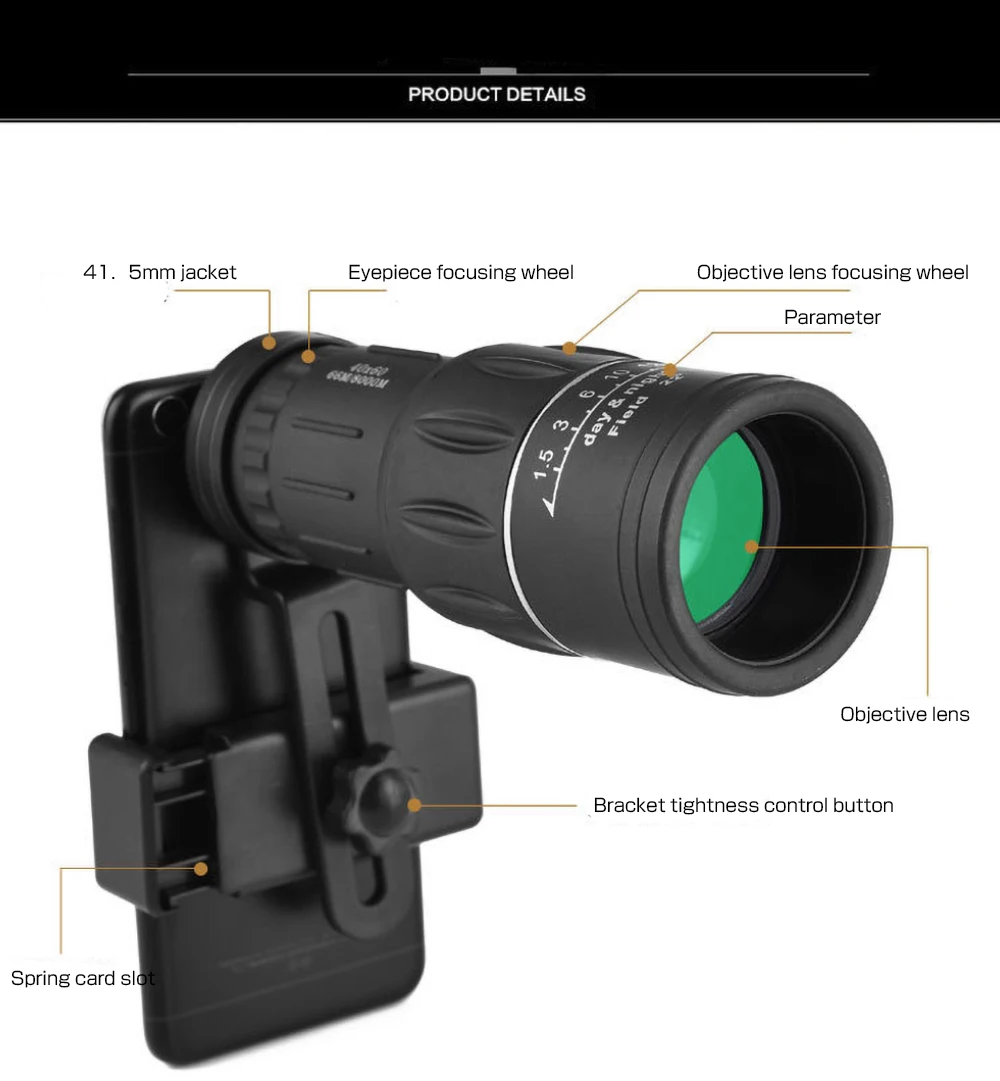 40x60 HD wojskowy teleskop monokularowy lornetki noktowizyjne profesjonalny potężny daleki zasięg przenośny narzędzie wielofunkcyjne na zewnątrz 40x60 4 40x60 HD wojskowy teleskop monokularowy lornetki noktowizyjne profesjonalny potężny daleki zasięg przenośny narzędzie wielofunkcyjne na zewnątrz 40x60 - Image 4