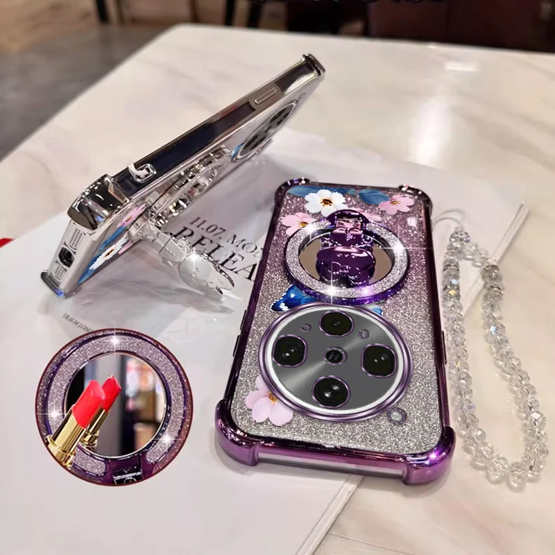 Flying Butterfly Bracket Lanyard Phone Case with Comfortable Feel