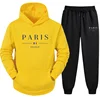 Hooded Sweatshirts Tracksuit for Men High Quality Paris Printed Hoodies and Jogger Pants Male Autumn Winter Casual Jogging Suit 1