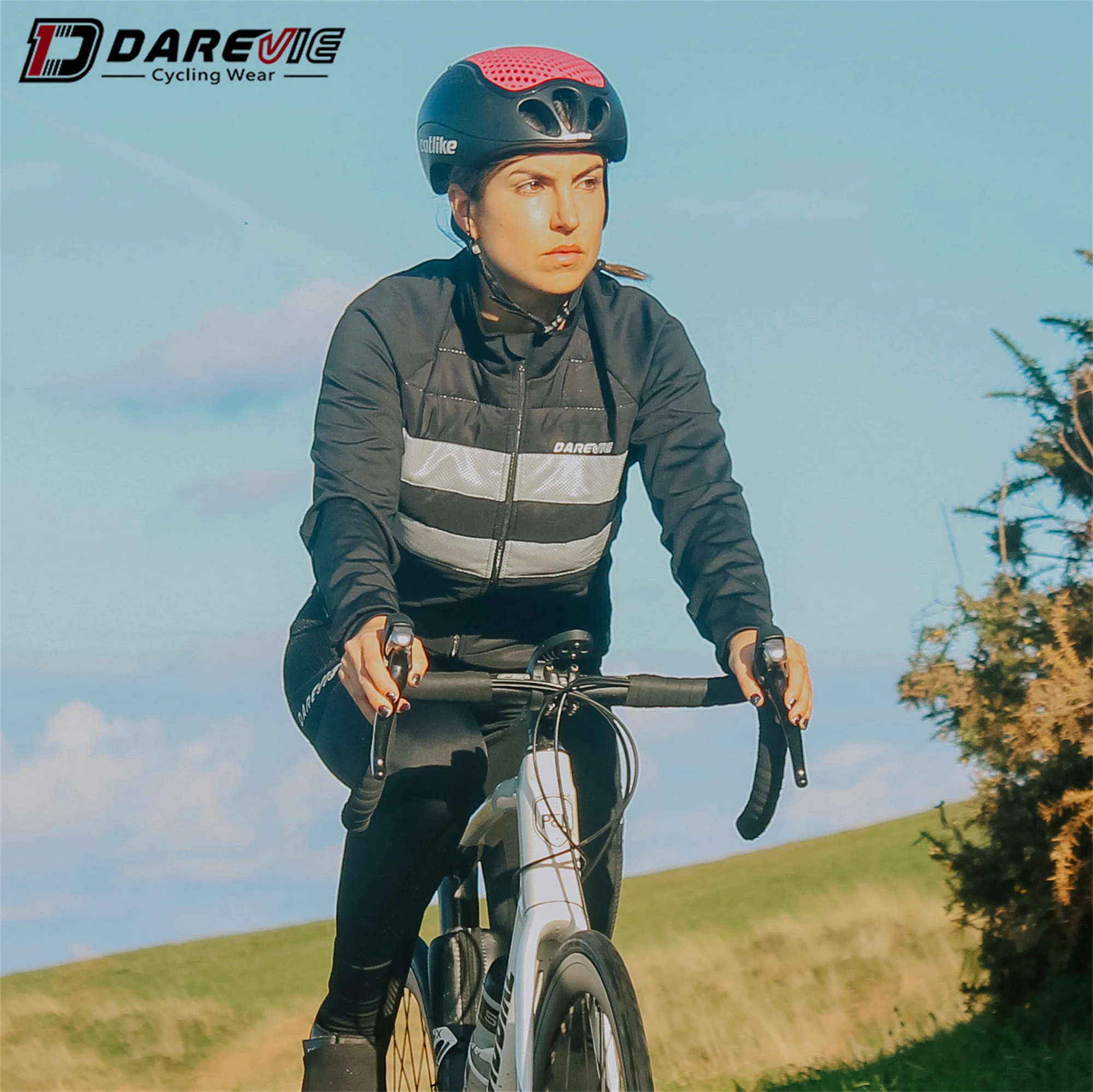 DAREVIE Cycling Jacket Themal Fleece Women Winter-5℃~10℃ Men Cycling Jackets Reflective Keep Warm Breathable Jacket