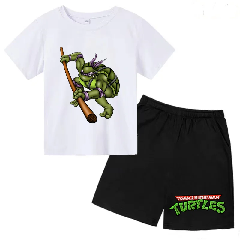 Kids' Tracksuit T-shirt 3-13 Years Old Summer Short Sleeve T-shirt Shorts Boys Girls Cartoon Animated Graphics Charming Set