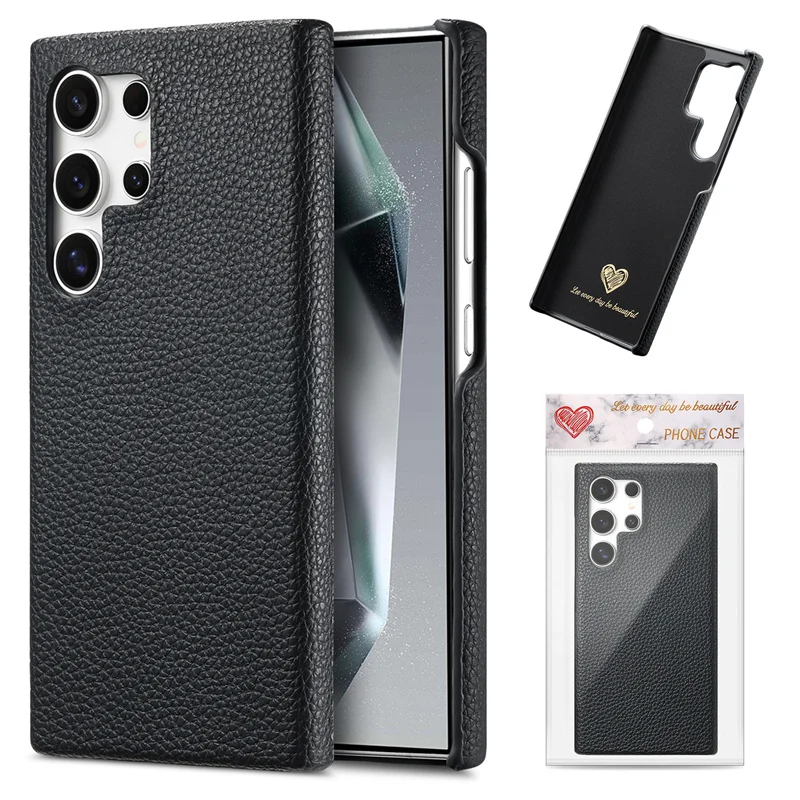 Luxury Soft Lychee Pattern Leather Shockproof Bumper Case