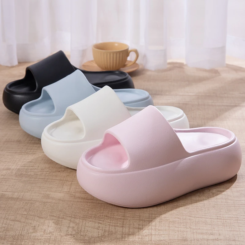 Thick Bottom Eva Slippers for Women Fashion Solid Color Platform Sandals Woman Summer 2025 Indoor Outdoor Non Slip Beach Slides 6