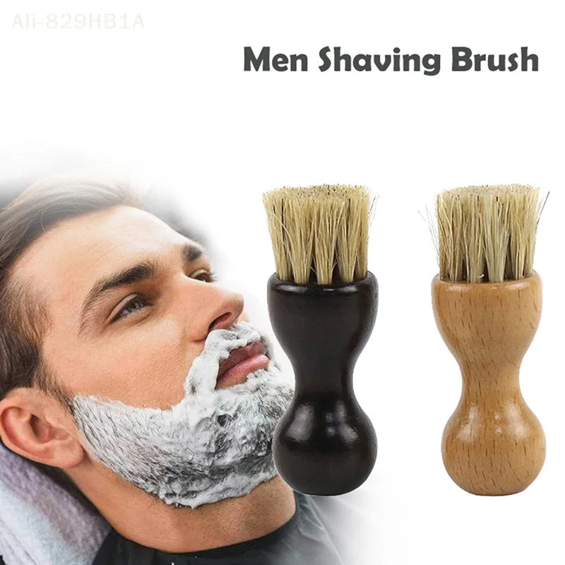 

Badger Hair Men's Shaving Brush Barber Salon Men Facial Beard Cleaning Appliance Shave Tool Razor Brush with Wood Handle