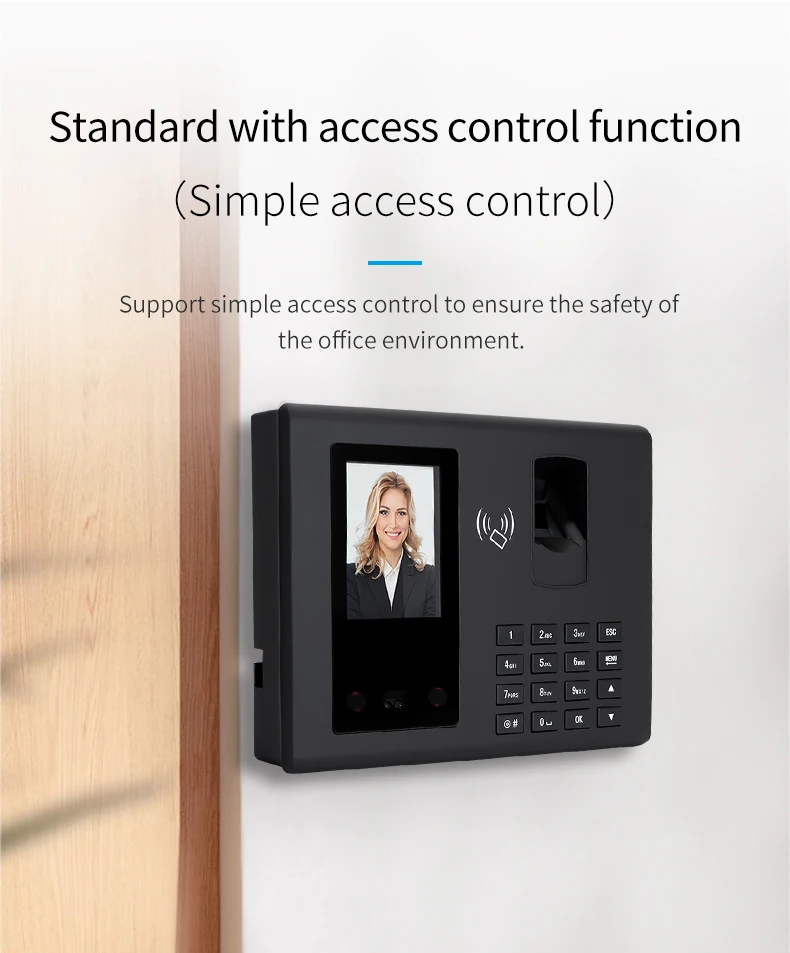 High Speed USB/U Disk TCP/IP Face recognition /ID card Fingerprint Time Attendance machine for Business FA50H