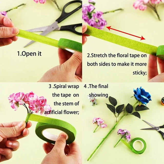 Diy Virágos Elrendezési Szerszámok Kit Virághuzalvágó Olló Kétoldalas Ragasztószalagok Virág Kellékek - Image 4