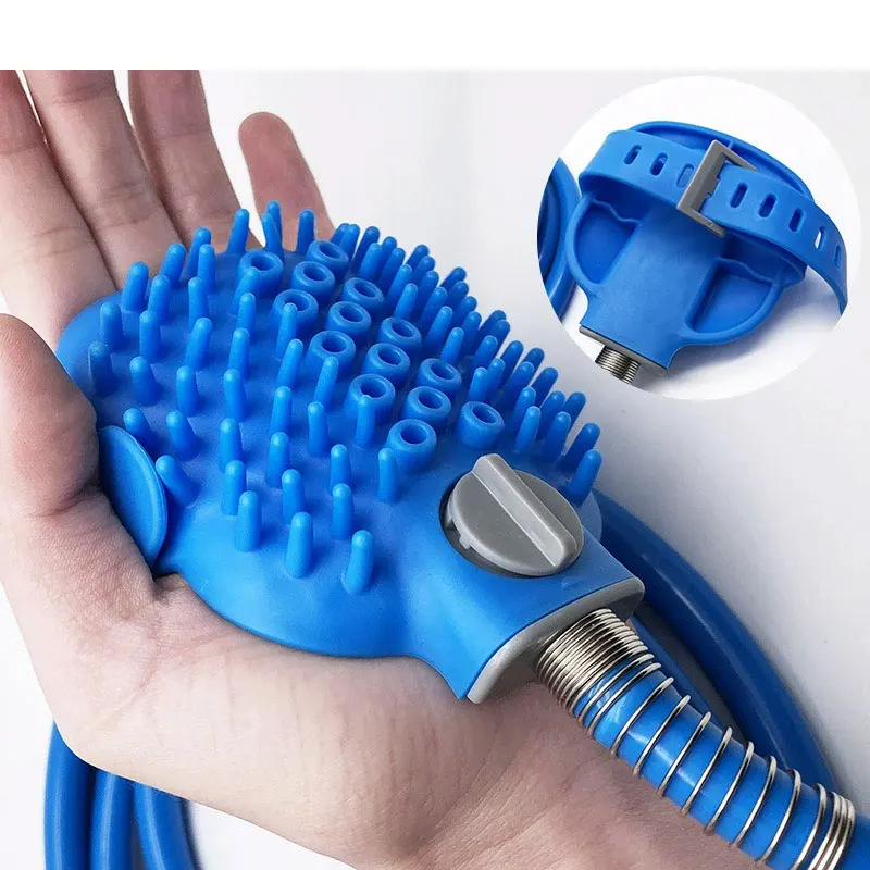 2 IN 1 Pet Bathing Shower Brush Comb Dogs Cats Multifunctional Shower Easy Bathing Garden Sprayer Pets Cleaning Grooming Tools