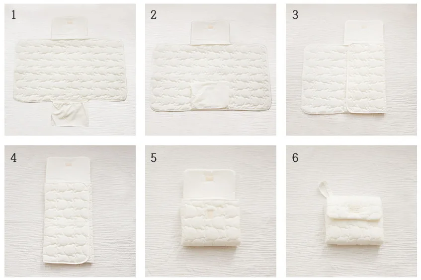 Description Picture 3 of itemINS Simplicity Korean Diaper Changing Mat for Newborn Cartoon Bear Infant Baby Changing Pad Cover Portable Baby Changing Pad