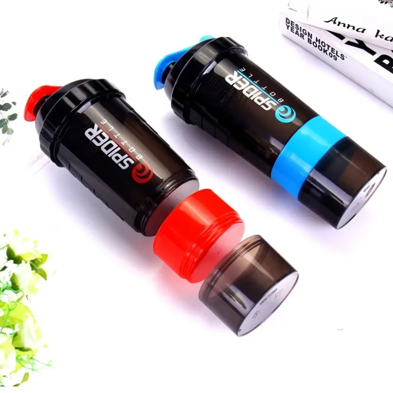 3 Layers Bottle Protein Powder Shake Cup Large Capacity Water Bottle Plastic Mixing Cup Body-Building Exercise /WS