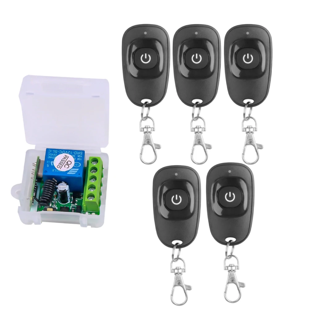 Universal Wireless Remote Control Switch with RF Transmitter and Learning Button