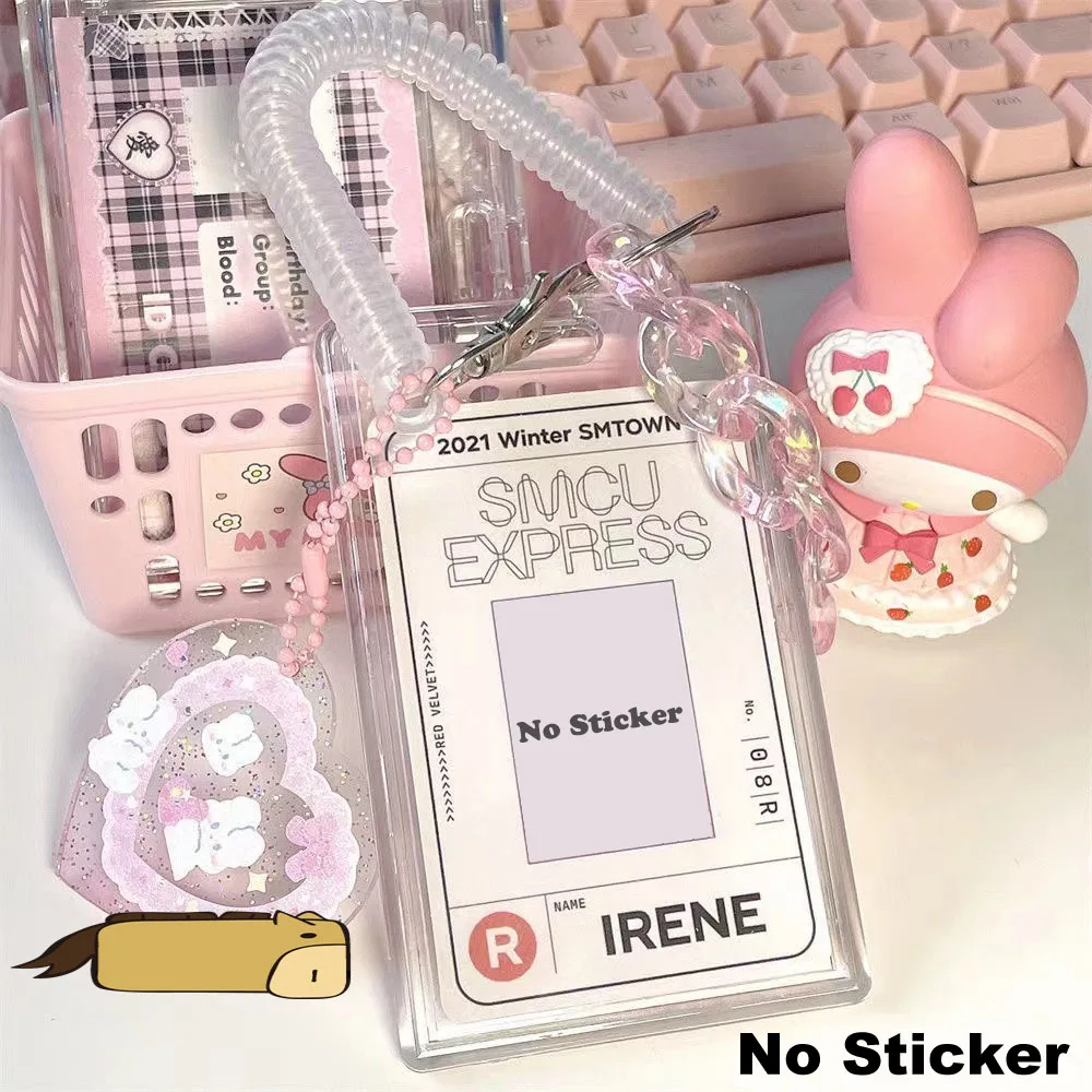 Cute Baby Blue Milk Pink Porta Carte Di Credito Porta Carte D'Identità Porta Foto Porta Carte Di Credito Ciondolo Custodia Protettiva Per Carte Di Aut