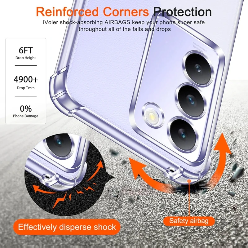 Custodia in TPU antiurto a quattro angoli per VIVO V40 SE V30 Lite 5G V30e V29 Pro V29 Custodia protettiva trasparente Capa Fundas Coque_voghion.com