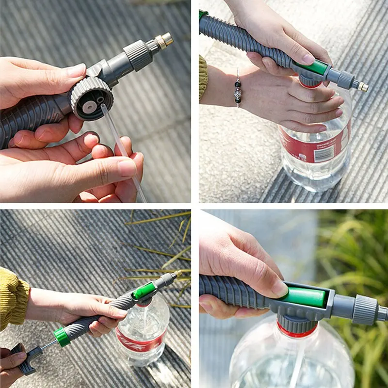 Gardening Watering Sprayer Beverage Bottle Watering Can High Pressure Small Manual Pressure Adjustable Spray Head 5