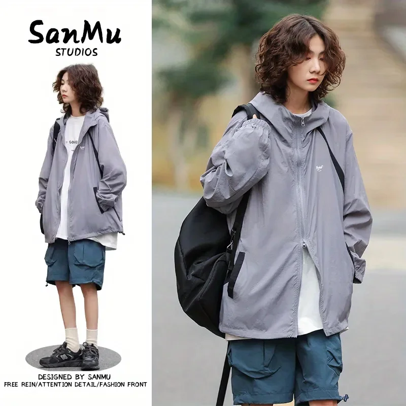 2023 Summer Outdoor Riding Handsome Sun-protective Clothing Men and Women's Fashion Brand Skin Coat UV Protection Thin Coat V999