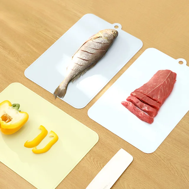 Kitchen Cutting Board Flexible Hanging Cutting Board Non-slip Knife Board  Creative Thin Soft Plastic Cutting Board - AliExpress