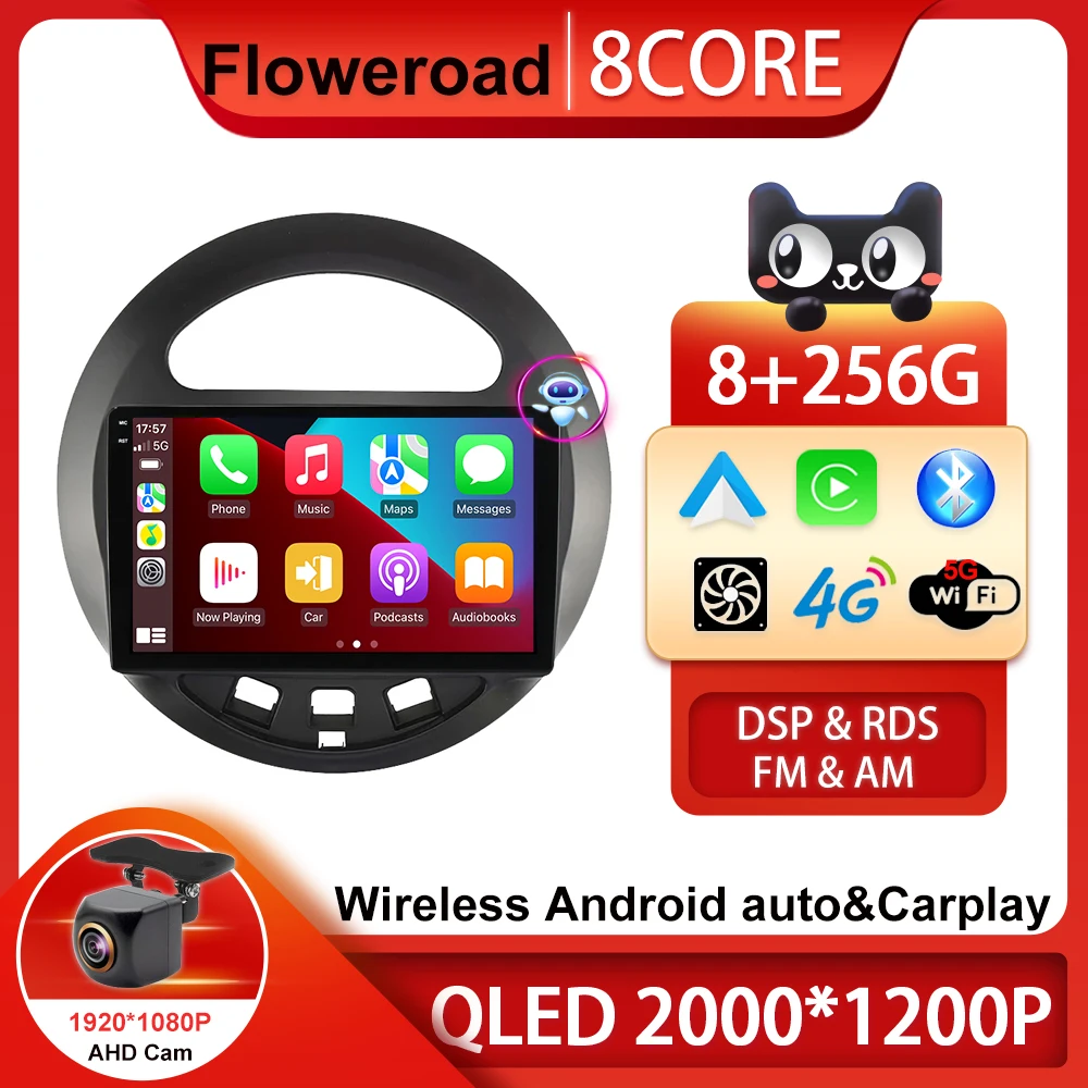 

Carplay auto Android 13 For Geely Panda Gleagle GX2 LC Kandi 2009 - 2016 Car Radio Multimedia Video Player Navigation stereo GPS