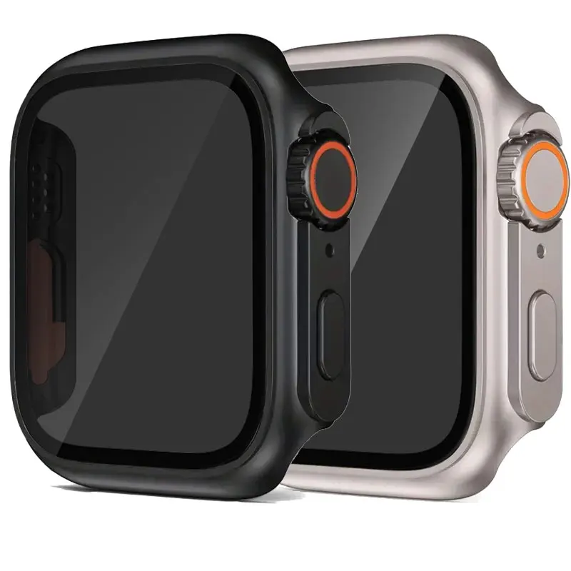 

Чехол из закаленного стекла для Apple Watch 40 мм, 41 мм, 44 мм, 45 мм, ультратонкая Защитная пленка для защиты экрана от внешних аккумуляторов серии iWatch 9/8/7/6/5/4/SE