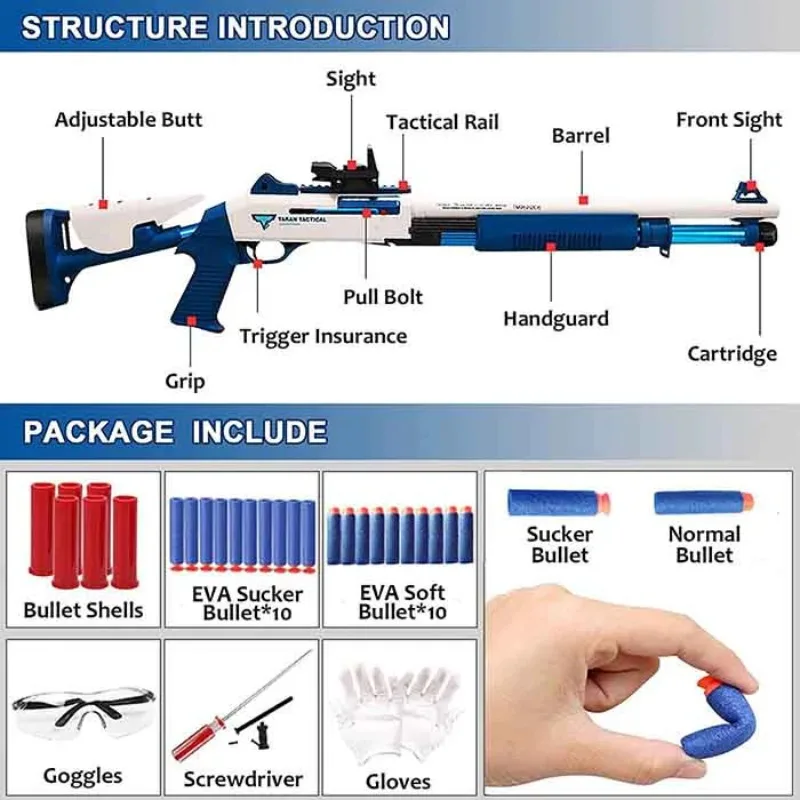UDL XM1014 Shell Throwing Foam Dart Blaster 6