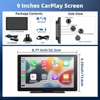 9 inch Wireless CarPlay Screen for Car Compatible with CarPlay& Android Auto, Portable Car Stereo with GPS Navigation Plug&Play - Image 5