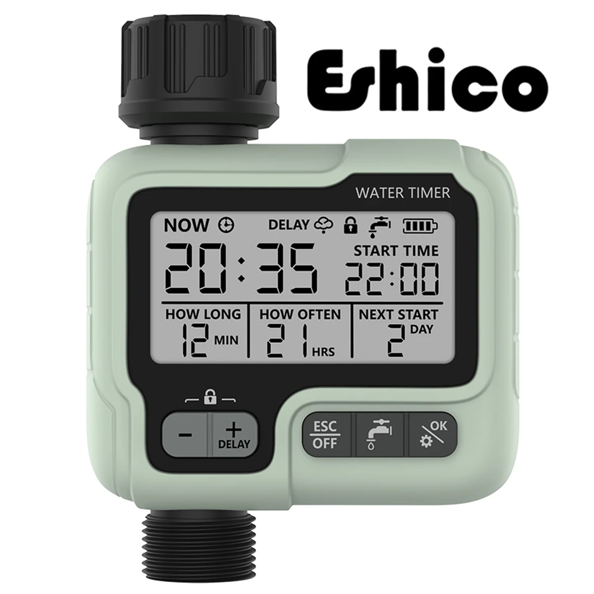 Eshico HCT-322 Automatic Water Timer Garden Digital Irrigation Machine Intelligent Sprinkler Used Outdoor to Save Water&Time