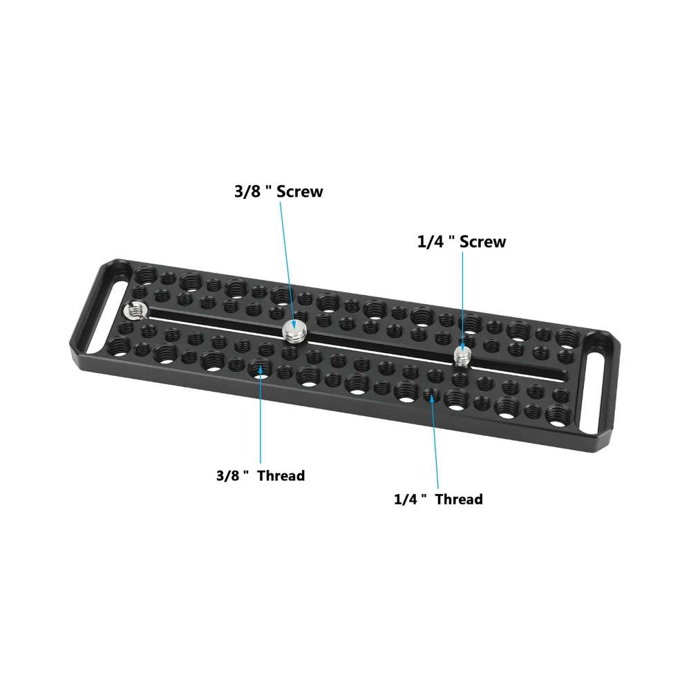 Switching Plate Camera Mounting Cheese Plate With Multiple 1/4"-20 & 3/8"-16 Thr