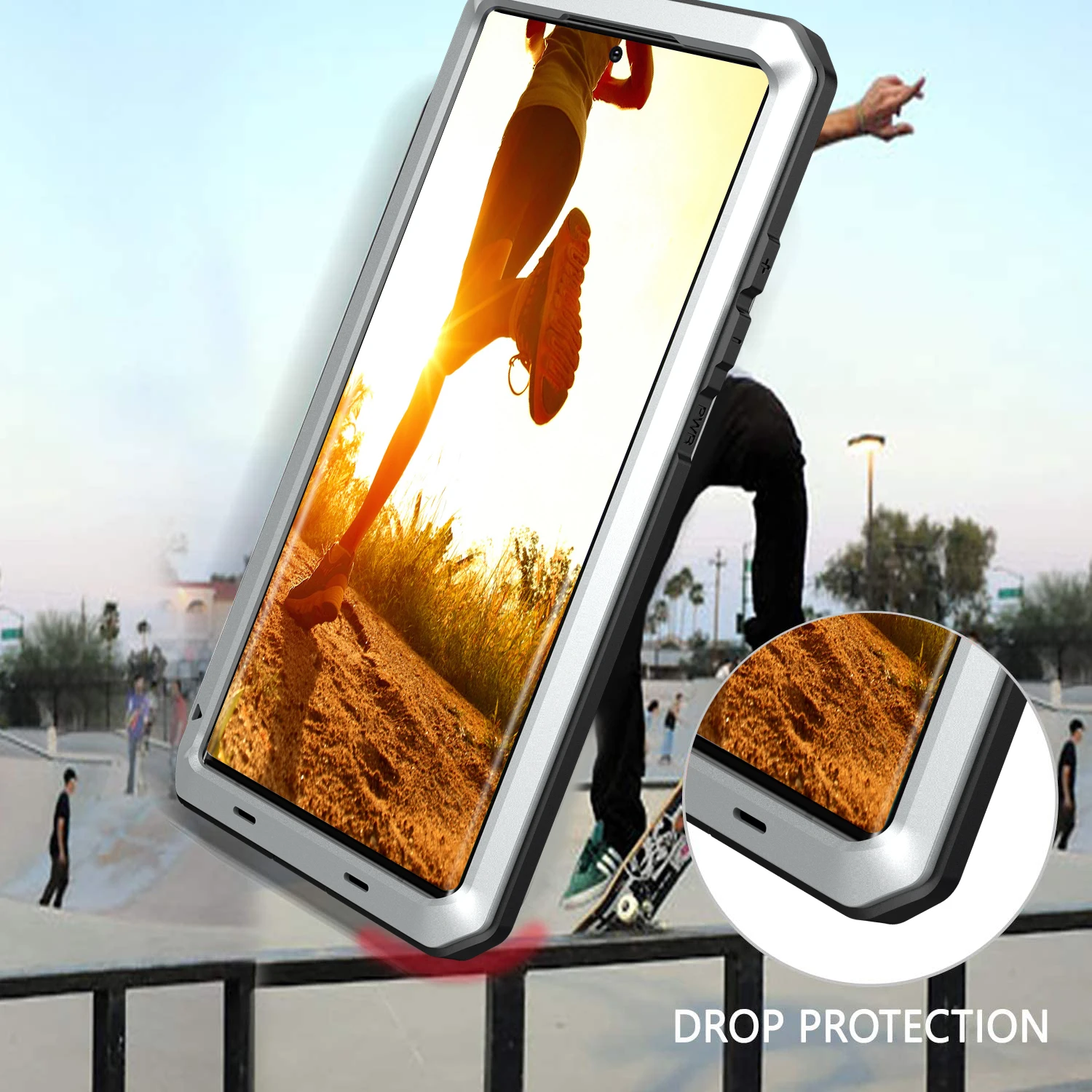 IP54 Military Grade Protection Metal Armor Case for Samsung Galaxy Note 8 9 10 Plus 20 Ultra Shockproof Heavy Duty Defender Case