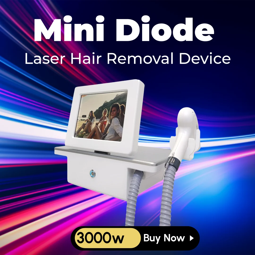 NEW 3000w Mini 808nm Ice Platinum 3 Waves 808 755 1064nm Diode Laser Hair Removal Machine