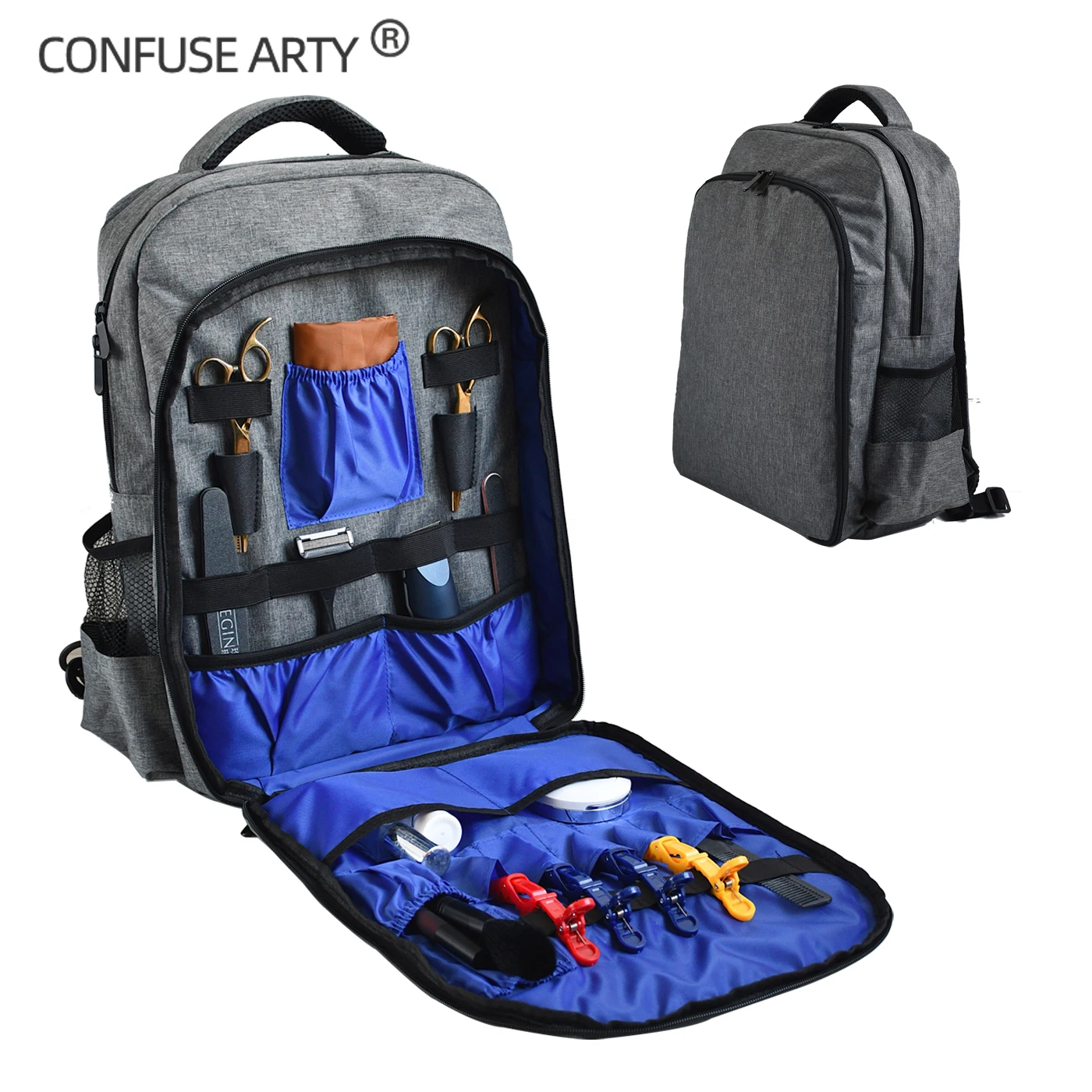 Barber Salon Hairdresser Makeup Backpack Professional Large Capacity Oxford Cloth Hairdressing Scissors Bag
