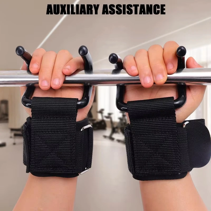 Wrist Support Hooks Grip Hooks Trainer Pull-ups Wrist Support Nonslip Hand Protection Assisted Hard Pull-up wrist support hooks