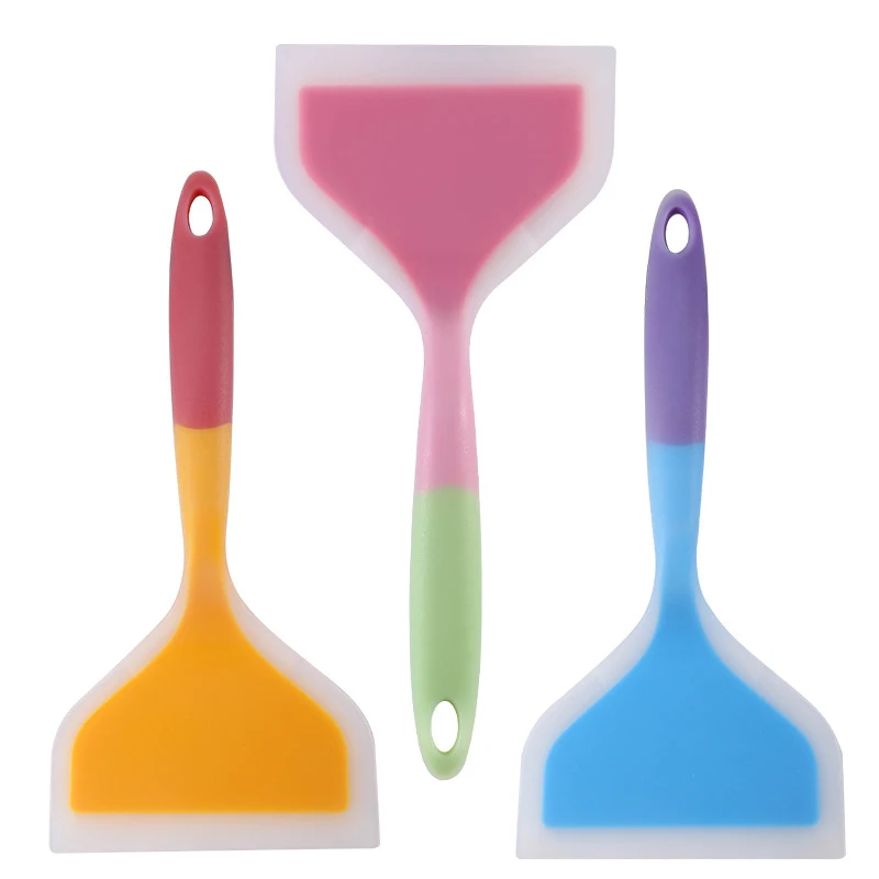1PCS Heat Resistant Silicone Scraper Non-stick Butter Cooking Silicone Spatula Cake Pastry Scraper Omelet Spatula Kitchen Tool