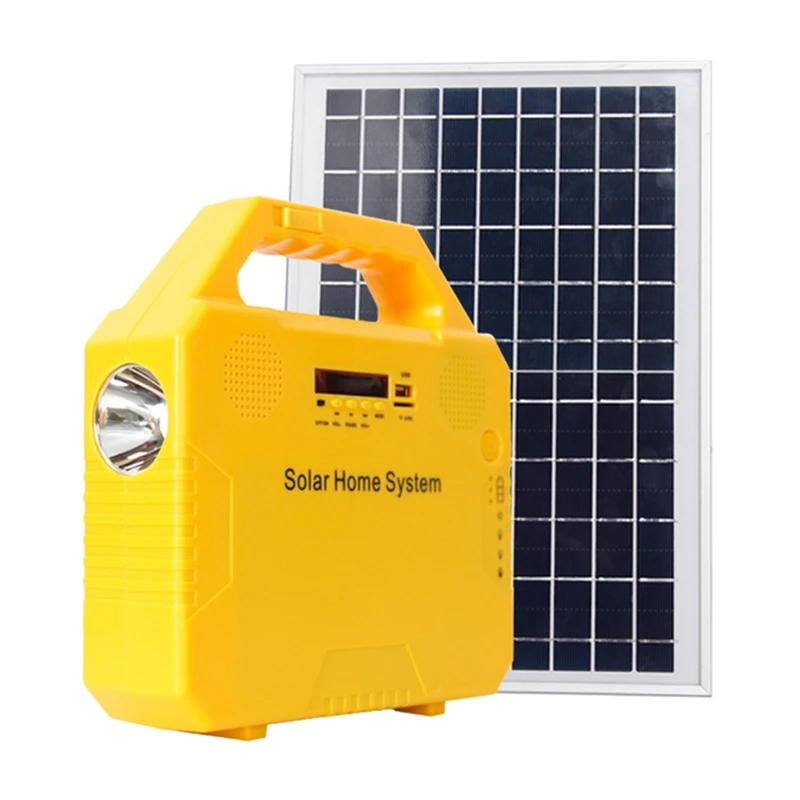 

1 Set LED Light Outdoor Indoor LED Light 2 Bulb Solar Panel Light Radio+Flashlight+Speaker Energy Saving Solar Light