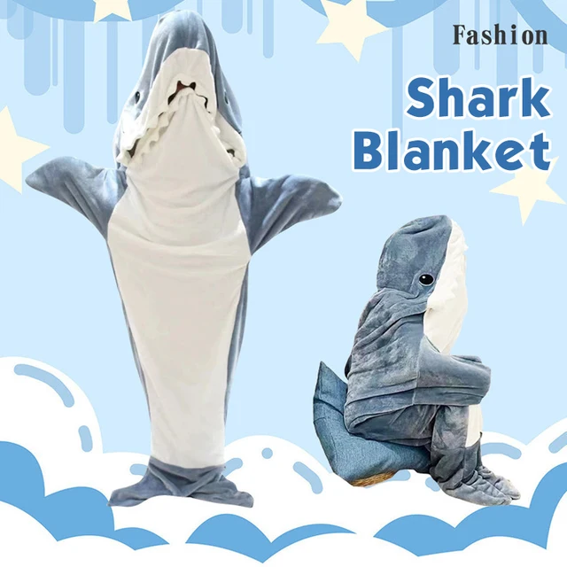 New lovers PInk 4 sizes Adult Winter Wearable Cozy Shark Blanket Soft  Flannel Shark Snuggie Cartoon Onesie Hooded Home Cosplay - AliExpress