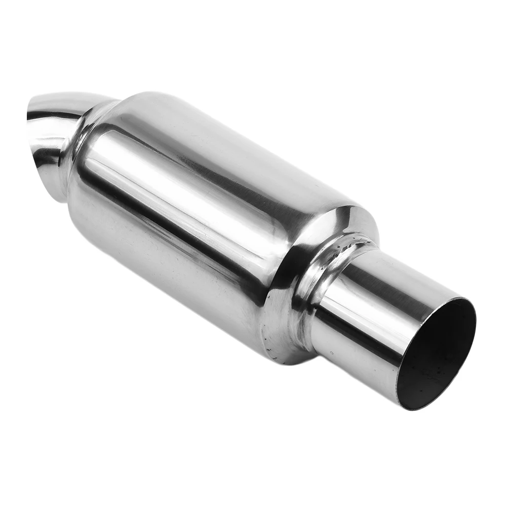 

1 PCS 51MM Stainless Steel Polished Car Exhaust Downpipe Branch Sound Tuning Muffler Pipe Highlighting The Noble Quality