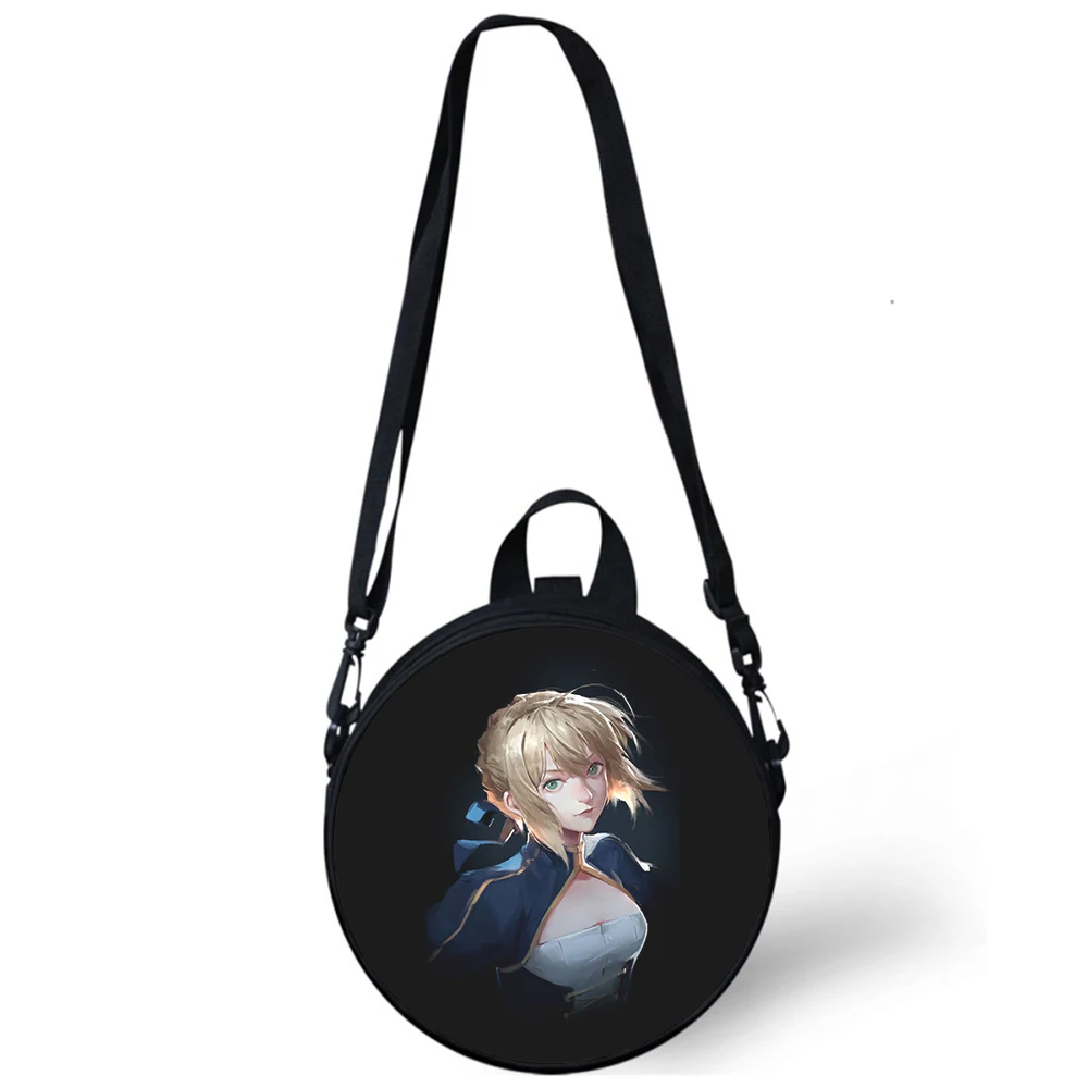 

Anime Fate saber Child kindergarten Bag 3D Print Crossbody Shoulder Bags For School Women Mini Round Bagpacks Rugtas Bag