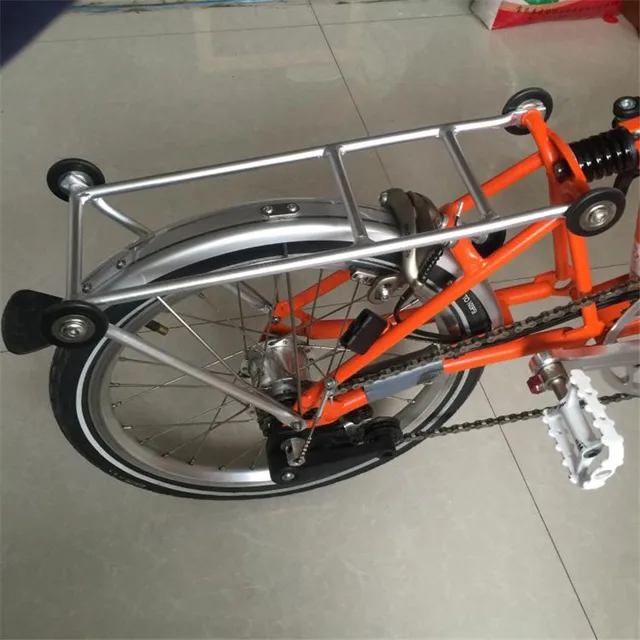 自転車荷物キャリアブロンプトン用折りたたみ自転車リアラックと