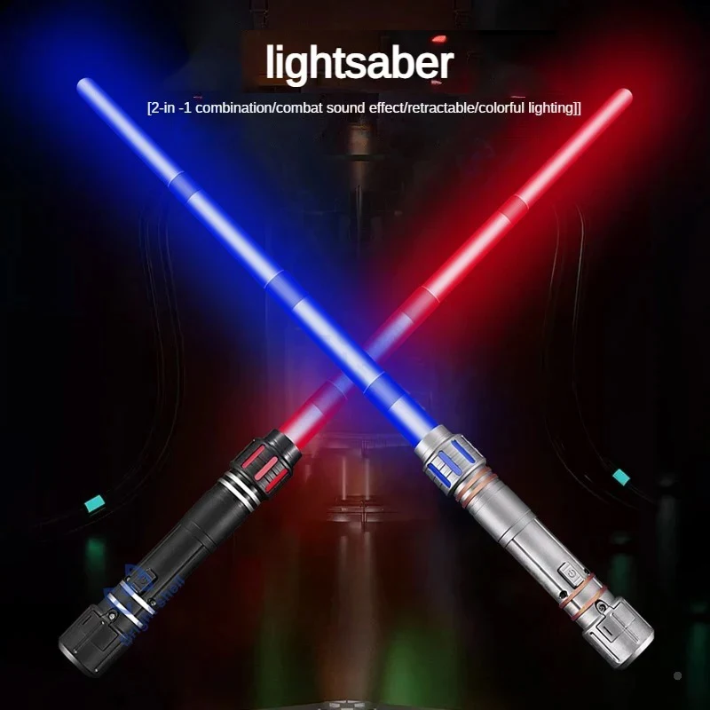 RGB Lightsaber 80cm Laser Sword Toys Light Saber 7 Colors Change Kids Telescopic Force FX FOC Blaster Toys Jedi Sword Boys Gift 2