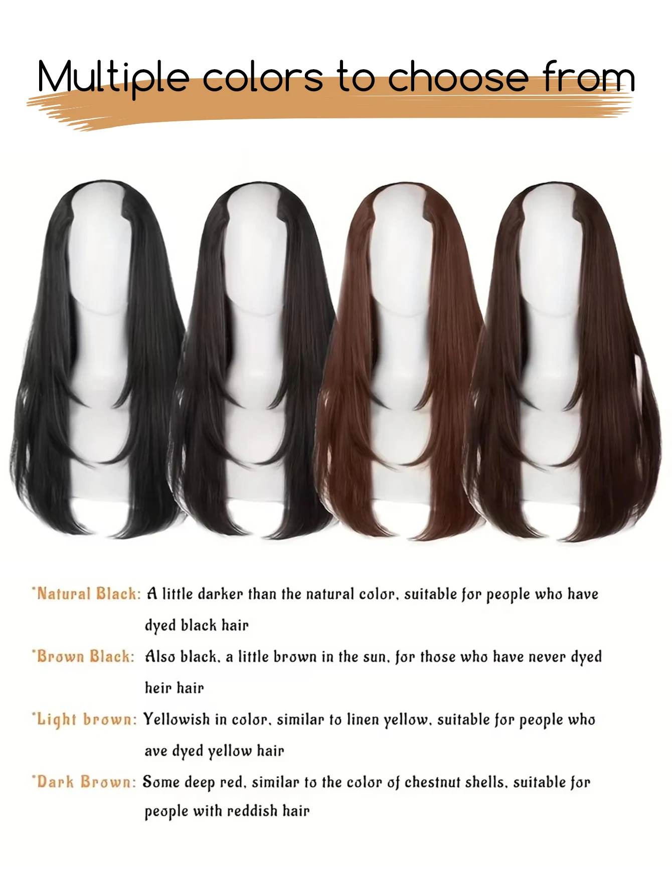 Synthetic Black Clip In Hair Extensions for Women