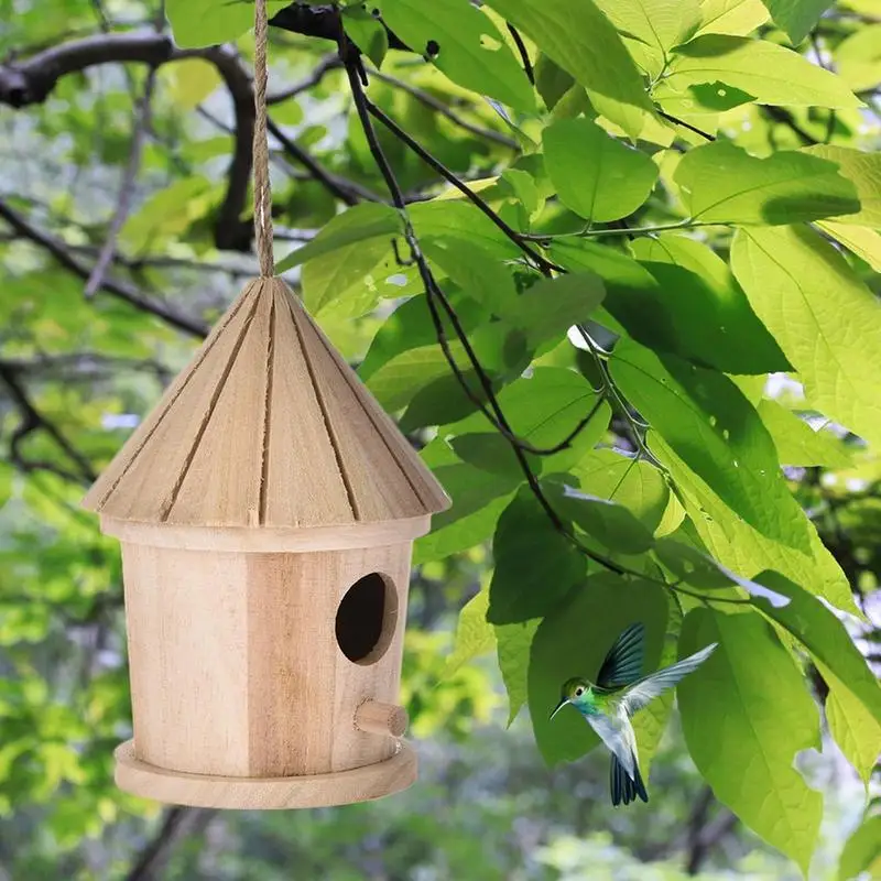 ไม้ BIRD House Feeder DIY Bird Nest แขวนกลางแจ้งนกบ้านตกแต่งบ้านตกแต่งสวน