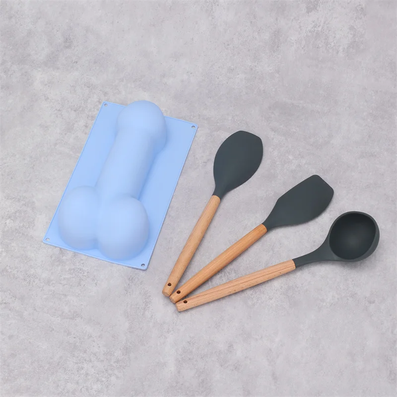 FUNNY 3D Penis Shaped Cake Mould Dick Silicone Soap Fondant Mold Bachelor  Party Sexy Pastry Decorating Kitchen Baking Accessorie