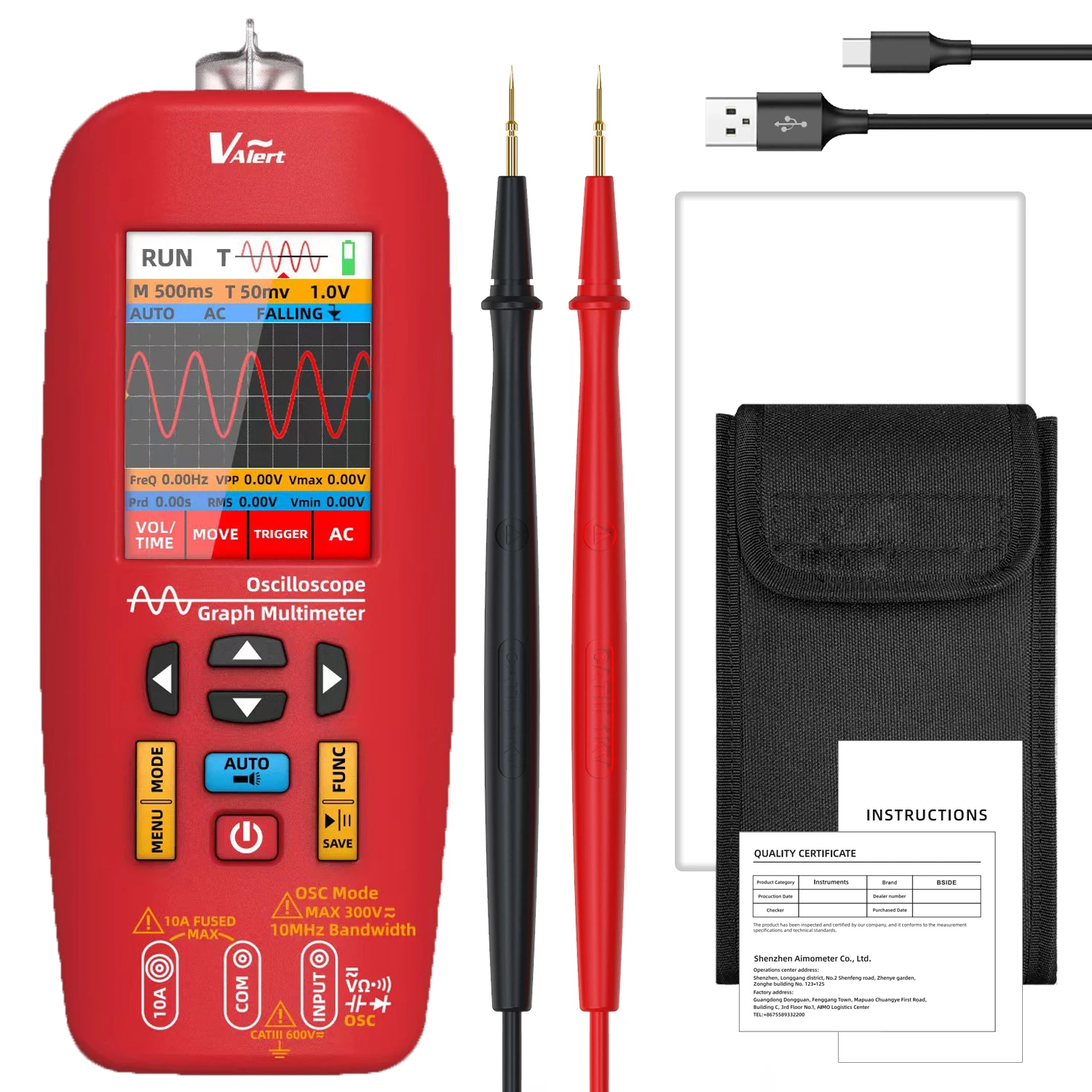 NewO1ProfessionalHandheldOscilloscopeMultimeter48MSasRealtimesamplingrateCurrent