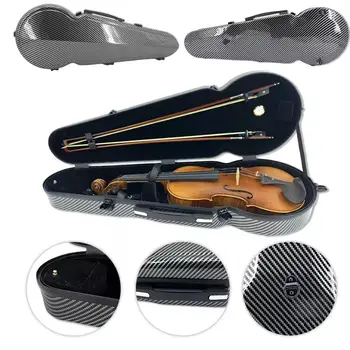 16 inch black Viola Case Carbon Fiber 15 inch Adjustable for 15.5 inches Hard Viola Case -64