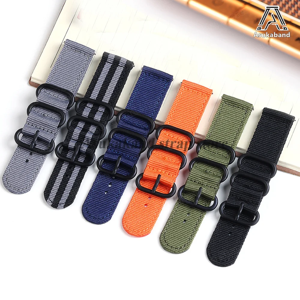 Durable Nylon Canvas Quick Release Watch Strap - Various Sizes for Versatile Smart Watches