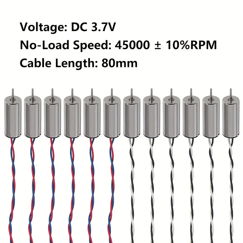 Gros plan sur l'arbre du Moteur à Balais 716 7x16mm 19000KV 3.7V, avec pales d'hélice en rotation.