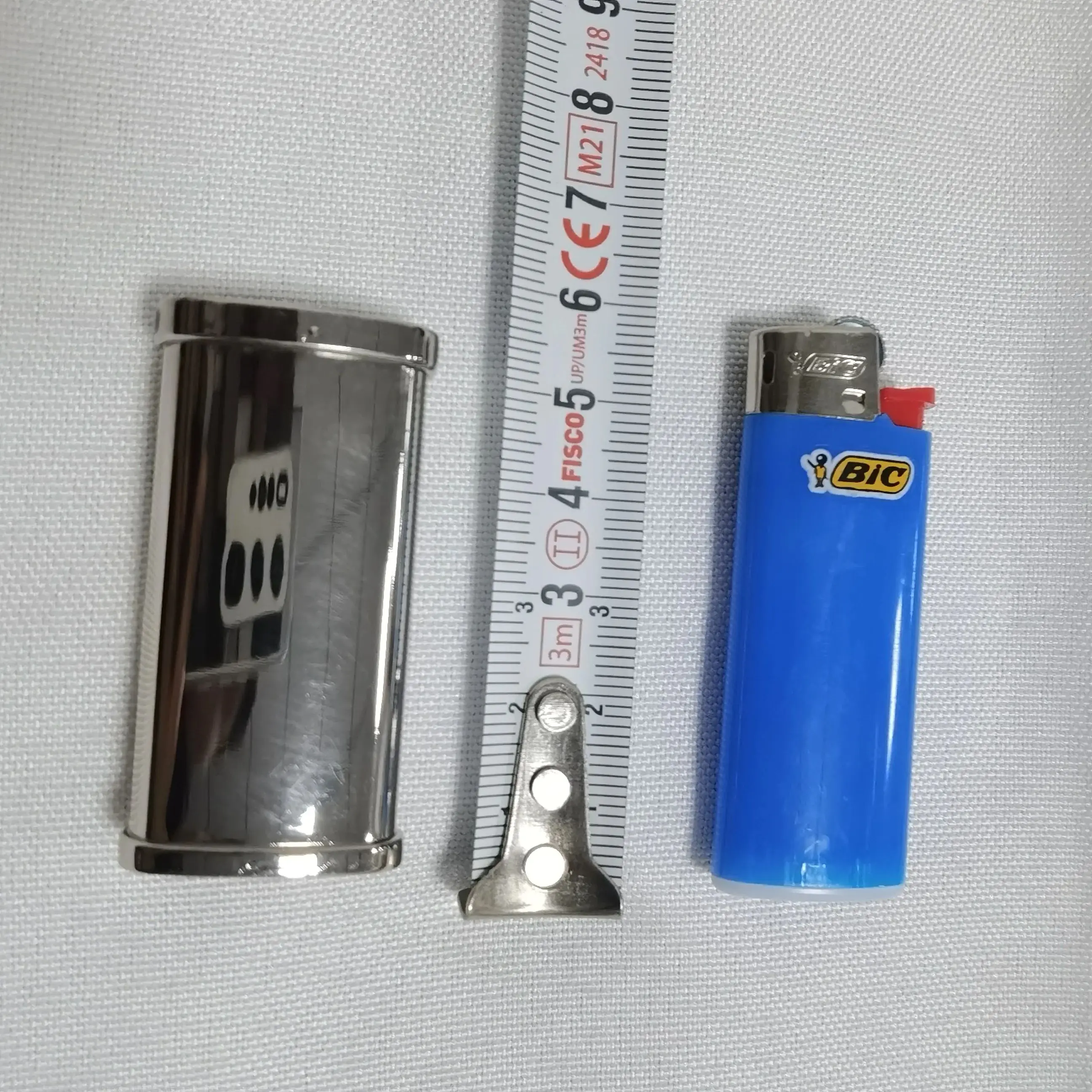 For BIC Mini J25 Shell DIY Covered With Leather Zinc Alloy Chrome Plating Decorative Outer Cover